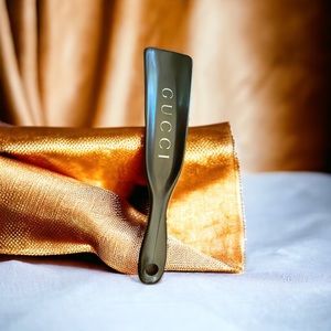 Authentic GUCCI Shoe Horn 7" Designer Logo Gold Plastic